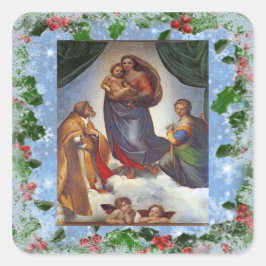 Sistine Madonna Christmas Sticker