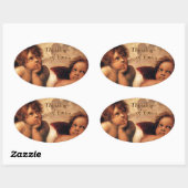 Sistine Madonna Denken Sie an Sie... Ovaler Aufkleber (Blatt)