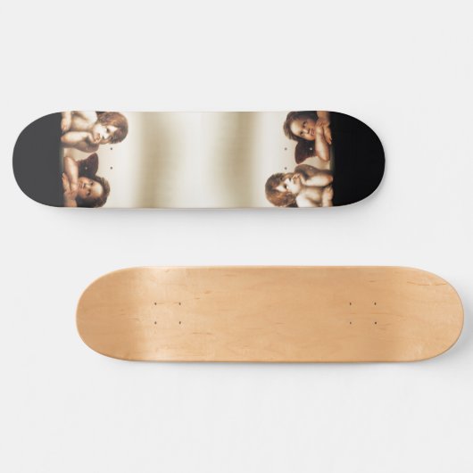 Sistine Madonna Engel-Denken Skateboard (Horizontal)