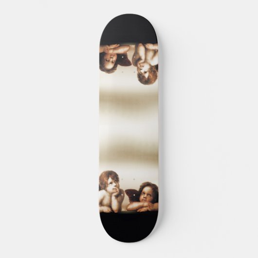Sistine Madonna Engel-Denken Skateboard (Vorderseite)