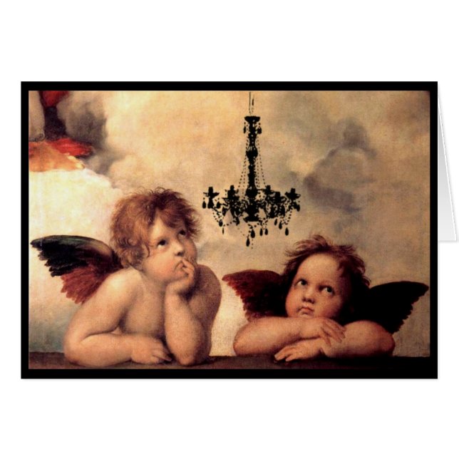 Sistine Madonna Engel, die einen Leuchter (Vorderseite (Horizontal))