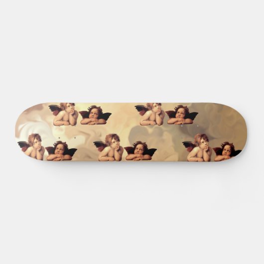 Sistine Madonna Engel-Tapete Raffaelo Sanzio Skateboard (Horizontal)