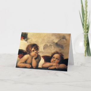 Sistine Madonna Engel von Raphael, Vintage Ostern Feiertagskarte
