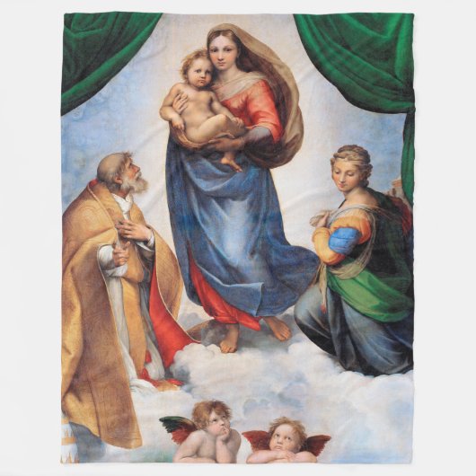 Sistine Madonna, Raphael Fleecedecke (Vorderseite)