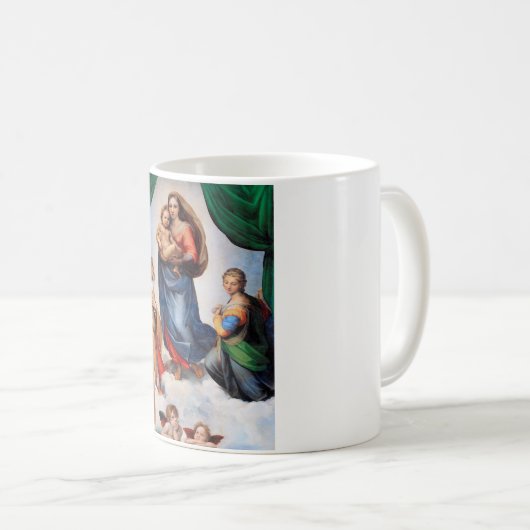 Sistine Madonna, Raphael Kaffeetasse (VorderseiteRechts)
