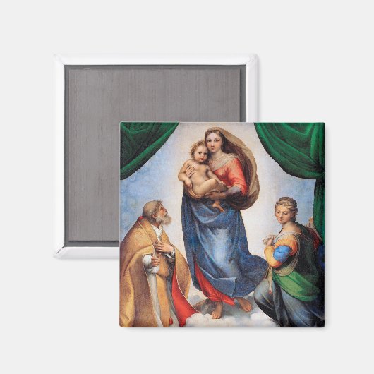 Sistine Madonna, Raphael Magnet (Vorderseite/Rückseite)