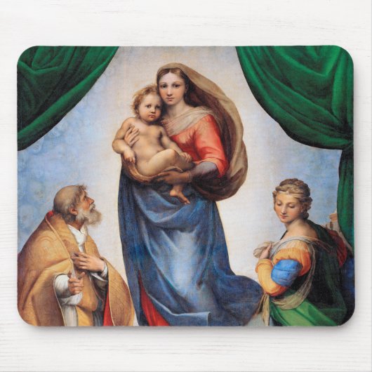 Sistine Madonna, Raphael Mousepad (Vorne)