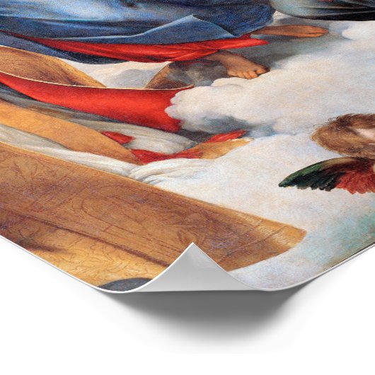 Sistine Madonna, Raphael Poster (Ecke)