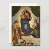 Sistine Madonna von Rapahel Einladung (Vorne/Hinten)
