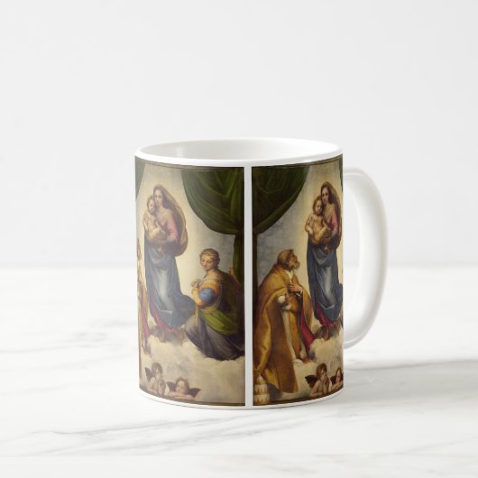 Sistine Madonna von Rapahel Kaffeetasse (VorderseiteRechts)