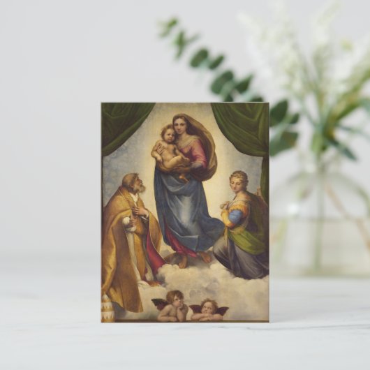 Sistine Madonna von Rapahel Postkarte (Stehend Vorderseite)