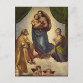 Sistine Madonna von Rapahel Postkarte (Vorderseite)