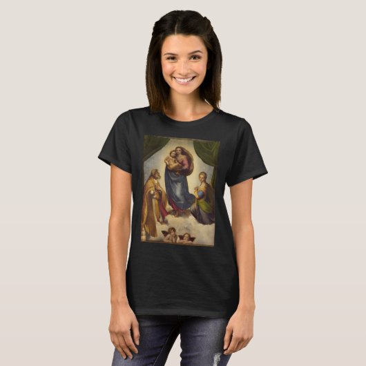 Sistine Madonna von Rapahel T-Shirt (Vorne ganz)