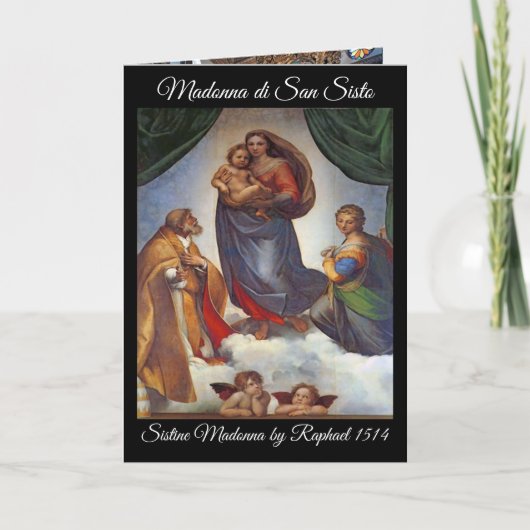 Sistine Madonna Weihnachtskarte Feiertagskarte (Vorderseite)