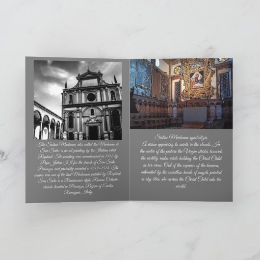 Sistine Madonna Weihnachtskarte Feiertagskarte (Innenseite)