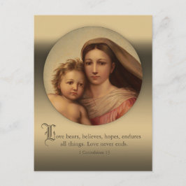 Sistine Mary and Jesus Child Liebe zitieren CC0977 Postkarte