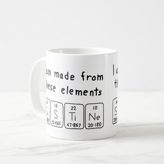 Sistine Periodenname Tasse (Vorderseite Links)