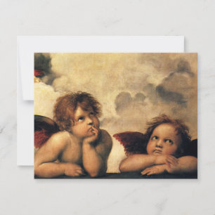 Sistinische Madonna Engel von Raffael Hochzeit Save The Date