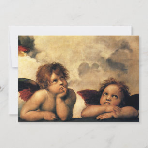 Sistinische Madonna Engel von Raphael Hochzeit Einladung
