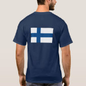 SISU dunkler T - Shirt mit Flagge (Rückseite)