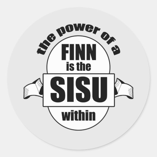 SISU Finn Power Runder Aufkleber (Vorderseite)