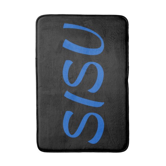 SISU Finnische Sauna-Badematte (Schwarz; Alter Sch Badematte (Vorderseite Vertikal)