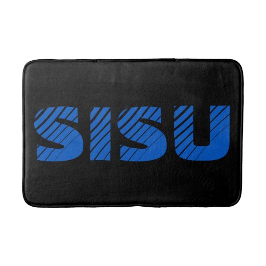 SISU Finnische Sauna Bath Mat (Schwarz) Badematte (Vorderseite)