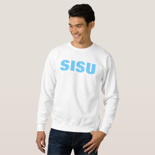SISU (finnischer Stolz) weißes Sweatshirt (Vorne ganz)