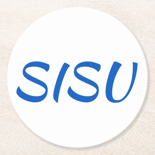 SISU Finnisches Untersetzer Set (6 runde Untersetz (Vorderseite)