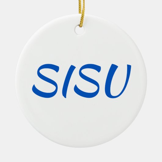 SISU Ornament (Runde; White; Finnish Ornament) (Vorne)