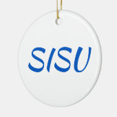 SISU Ornament (Runde; White; Finnish Ornament) (Links)