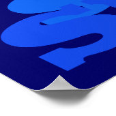 SISU Resonates in Shades of Blue Visuell Art POSTE Poster (Ecke)