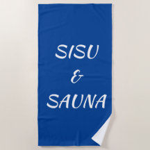 SISU & Sauna Finnisches Badetuch (blau)