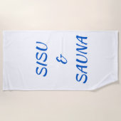 SISU & Sauna Finnisches Badetuch (weiß) (Vorderseite)