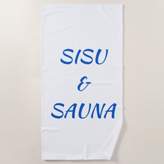 SISU & Sauna Finnisches Badetuch (weiß) (Vorderseite)