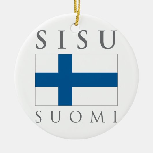 Sisu Suomi Keramik Ornament (Vorne)