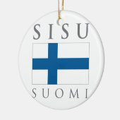 Sisu Suomi Keramik Ornament (Links)