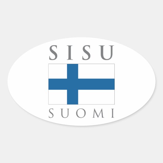 Sisu Suomi Ovaler Aufkleber (Vorderseite)