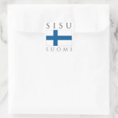 Sisu Suomi Quadratischer Aufkleber (Tasche)