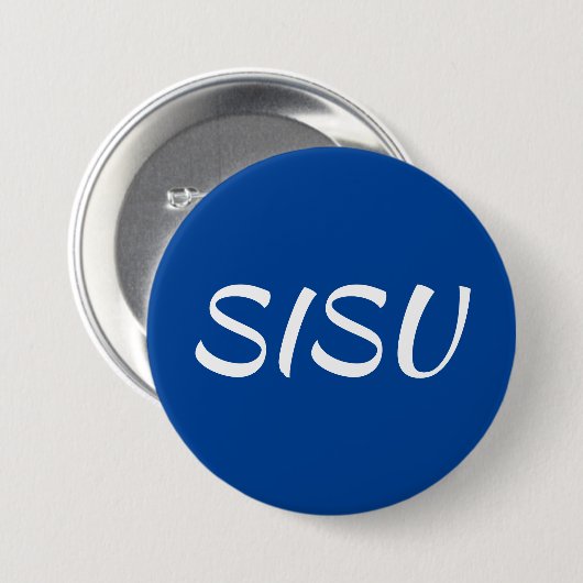 SISU-Taste (rund) Blau; Finnische Schaltfläche) Button (Vorne & Hinten)