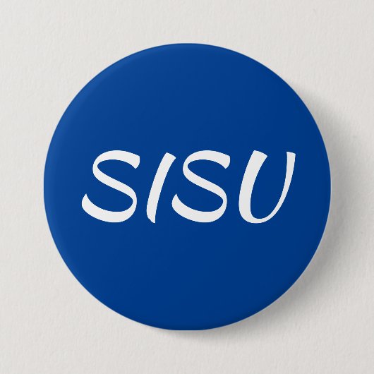 SISU-Taste (rund) Blau; Finnische Schaltfläche) Button (Vorderseite)