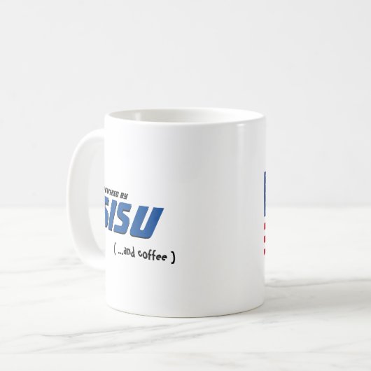 Sisu u. Kaffee mit Flaggen Kaffeetasse (Vorderseite Links)