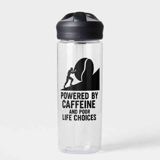 Sisyphus Coffee Grind Funny Sarcastic Quote Tasse Trinkflasche (Vorderseite)