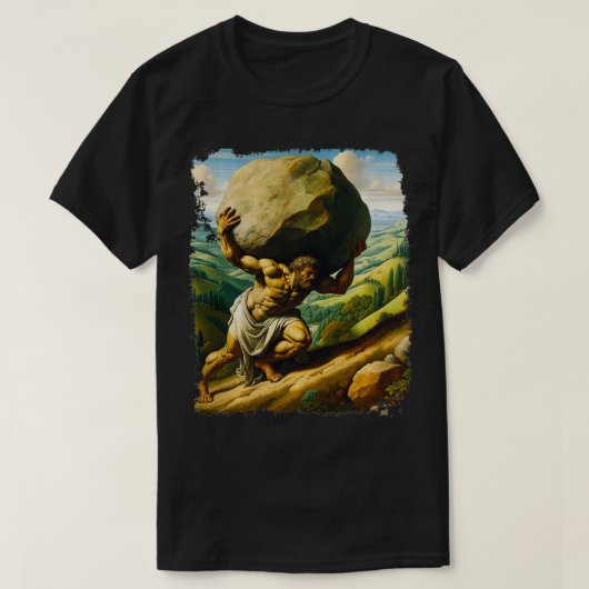 Sisyphus ewiger Kampf Renaissance Artwork Musc T-Shirt (Design vorne)