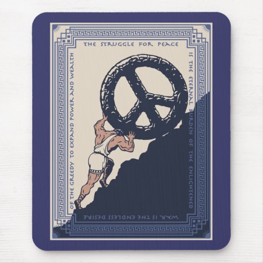 Sisyphus Frieden Mousepad (Vorne)