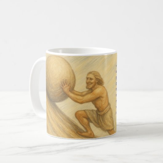Sisyphus Happy Kaffeetasse (Vorderseite Links)