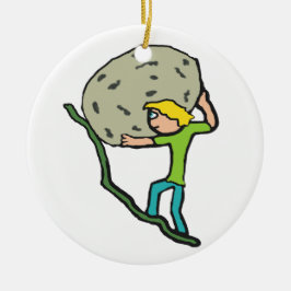 Sisyphus Keramik Ornament