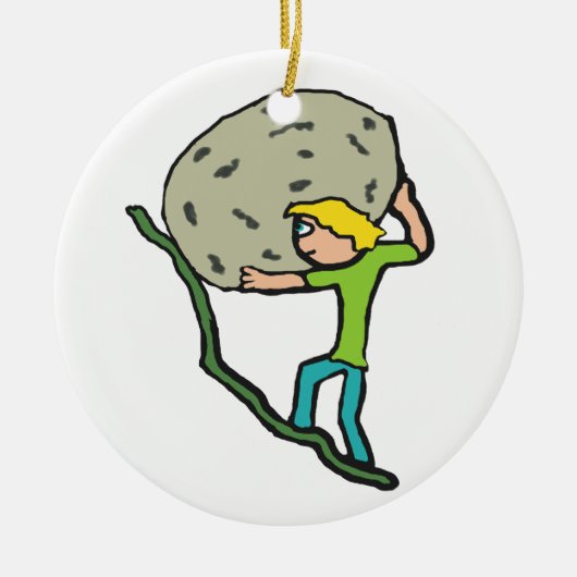 Sisyphus Keramik Ornament (Vorne)