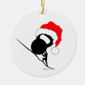 Sisyphus Kettlebell Frohe Weihnachten Keramik Ornament (Vorne)