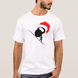 Sisyphus Kettlebell Frohe Weihnachten T-Shirt
